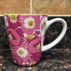 Lilly Pulitzer "Lead A Colorful Life" Pink Floral Coffee/Tea Mug